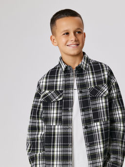 ACOOLA / Куртка детская для мальчиков Alvaru черно-белая клетка фото 4