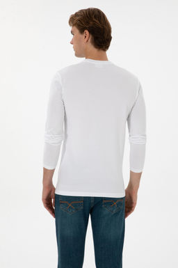 Erkek Beyaz Basic Sweatshirt Sepette S_rpriz _ndirim - U.s. polo assn фото 5