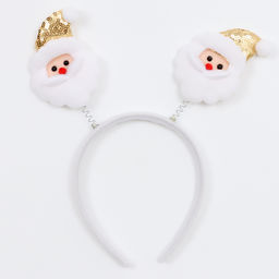 Ободок новогодний карнавальный Дед мороз, золотой