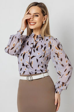 Блузка женская 1295/03/Серо-сиреневый