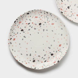 Тарелки Magistro Terazzo, d=27 см, набор 2 шт., фарфор, белые  фото 5