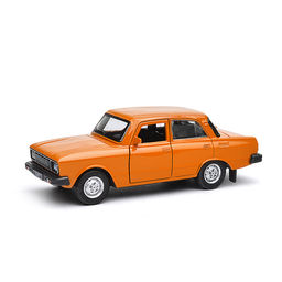 Машина металл Ретро-модель,12,5 см, (откр. дв, баг, оранжевый) инерц., в коробке