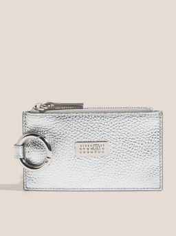 Картхолдер MM6 MAISON MARGIELA ZIP WALLET Артикул 4670814, серебряный