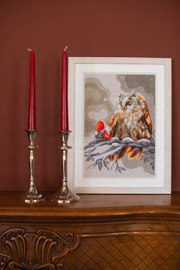 Набор для вышивания VERVACO PN-0158015 Сова и гном 32 х 22 см