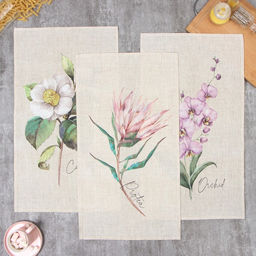 Набор полотенец Этель Цветочное настроение 45х60см - 3 шт, репс 167г/м2, 100 % хл