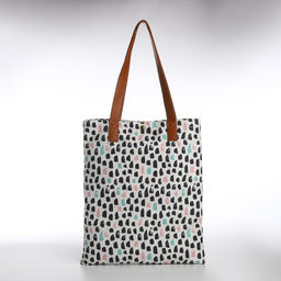 Сумка-шопер на кнопке, из текстиля, цвет белый/разноцветный - Simaland фото 2