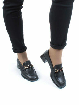 03-PDG196-1 BLACK Лоферы женские (натуральная кожа) - Фабричный китай фото 4