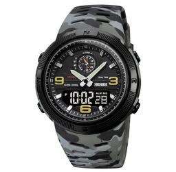Часы наручные Skmei мужские электронные спортивные 1655gray-camo-black
