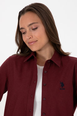 Kad_n Bordo Uzun Kollu Basic G_mlek Sepette S_rpriz _ndirim - U.s. polo assn фото 2