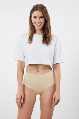 TRENDYOLMILLA Siyah-Cok Renkli 3lu Micro Dikissiz/Iz Yapmaz Lazer Kesim Hipster Orme Kulot THMSS24KU00042  фото 15