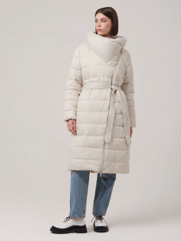 Пальто женское 1241123004 beige - Eleganzza фото 3