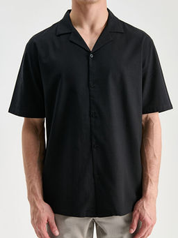 Regular Fit Resort Yaka K?sa Kollu Erkek G?mlek