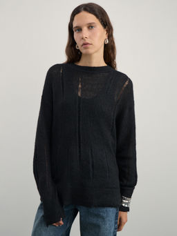 Джемпер с рваными деталями / Zarina  фото 7