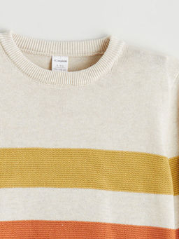 Bisiklet Yaka Uzun Kollu Erkek Bebek Triko Kazak