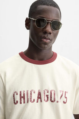 VINTAGE-EFFECT PRINTED T-SHIRT - Zara фото 5