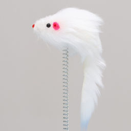 Игрушка для кошек Загадочный круг - Рыбки, мышь на пружине и шарик, 23 х 7 см, голубая/серая 79161 - Пижон фото 3