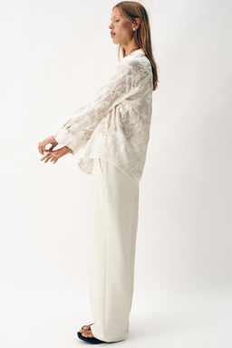 CAMISA BORDADAS PLUMAS / Crudo - Zara фото 7