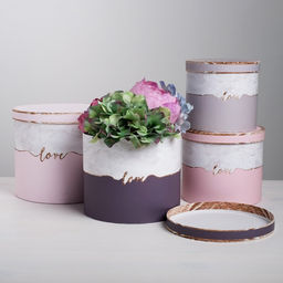 Набор коробок 4 в 1, упаковка подарочная, Мрамор, 14?14?13 - 20?20?17.5 см