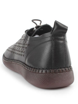 03-5005-1 BLACK Полуботинки женские летние (натуральная кожа)