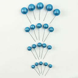 Набор для украшения Бусины, набор 20 шт, цвет синий - Страна карнавалия фото 2