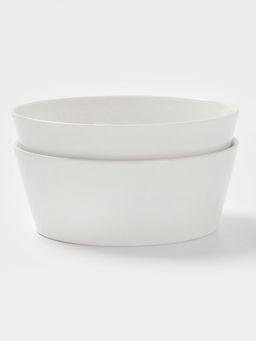 Салатники Magistro White Snow, набор 2 шт., 1 л, 18×7 см, фарфор, белые