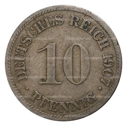 10 пфеннигов 1907 года G Германия