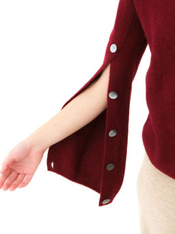 Джемпер из верблюжьего пуха 5026 бордовый