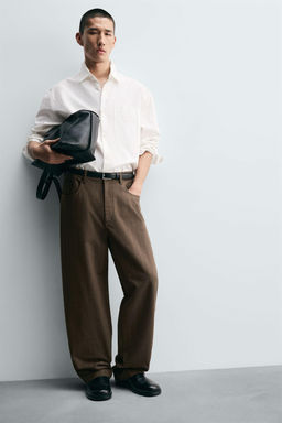 BALLOON FIT STRIPED JACQUARD TROUSERS - Zara фото 5