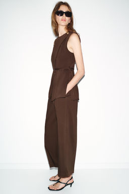 HIGH-WAIST STRAIGHT-LEG TROUSERS - Zara фото 3