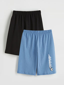 Bask?l? Erkek ?ocuk Pijama ?ort 2li