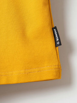 Футболка Колор блок Горчица - Bungly фото 4