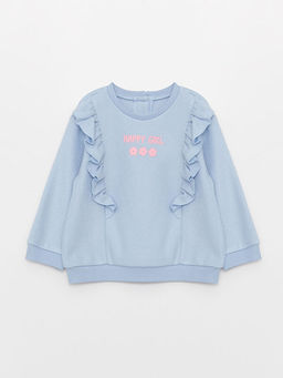 Bisiklet Yaka Uzun Kollu Bask?l? K?z Bebek Sweatshirt 2li - Waikiki фото 2