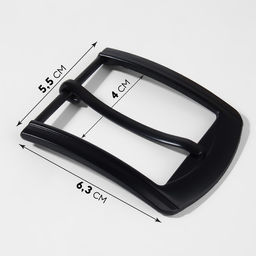 Пряжка для ремня, 6.3×5.5 см, 40 мм, цвет чёрный