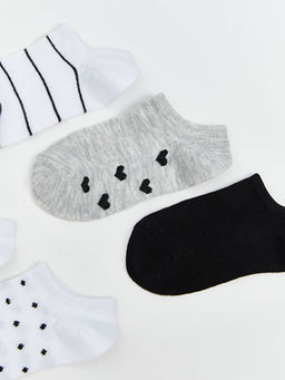 Desenli K?z ?ocuk Patik ?orap 5li