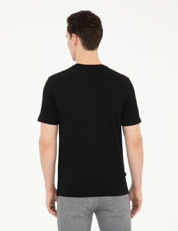 Siyah Slim Fit Basic Ti__rt
