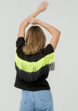 Футболка с БАХРОМОЙ ХЛОПКОВЫЙ ПРЕМИУМ ТРИКОТАЖ - Knitka wear фото 2