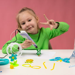 3D ручка Luazon, дисплей, работа с ABS и PLA, пластик в комплекте, фиолетовая - Luazon home фото 5