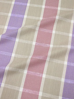 Холст полотенечный Крупная клетка цв.бежевый/розовый/сиреневый, ш.0.5м, лен-30%, хл-70%,140гр/м.кв