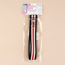 Ручка-петля для сумки, стропа, 20 2,5 см, цвет синий/белый/красный - Арт узор фото 6