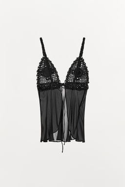CROCHET TRIM TOP - Zara фото 6