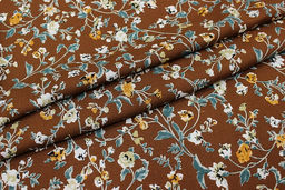 Штапель Теплые воспоминания цв.корица, ш.1.45м, вискоза-100%, 110гр/м.кв - Купава фото 5