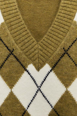 DIAMOND JACQUARD WAISTCOAT - Zara фото 6