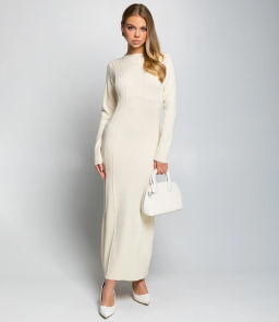 Платье #КТ25114, кремовый