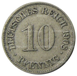 10 пфеннигов 1908 года А Германия