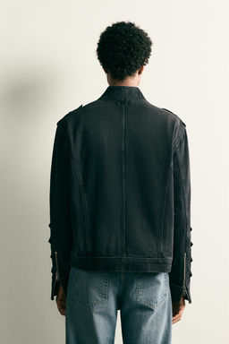 CHAQUETA CROPPED FIT TRABILLAS / Carb?n - Zara фото 3