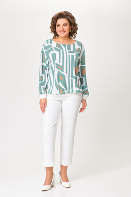 Блуза Swallow 803.2 черный+серебряный узор фото 697