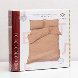 Постельное белье Этель 2сп Полоса 175*215, 160*200*25, 50*70-2 шт, цв.бежевый.  фото 5