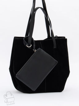 Сумка женская кожаная 1023M black Polina&Eiterou