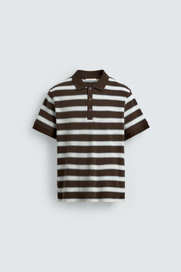 VERTICAL TEXTURED POLO SHIRT - Zara фото 7