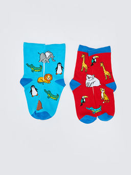 Desenli Erkek ?ocuk Soket ?orap 5li - Waikiki фото 2